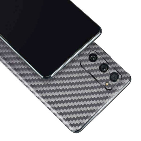 Silver Carbon Fiber Specialty Texture Material Galaxy S20 Fan Edition Skin